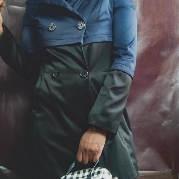 Tahari Navy Color Block Jacket - Picture 7 of 12